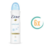 6x Dove Cotton Soft Deospray 150ml