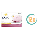 12x Dove Delicious Care Cream Bar 90gr