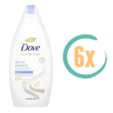 6x Dove Derma Soothing Douchegel 400ml