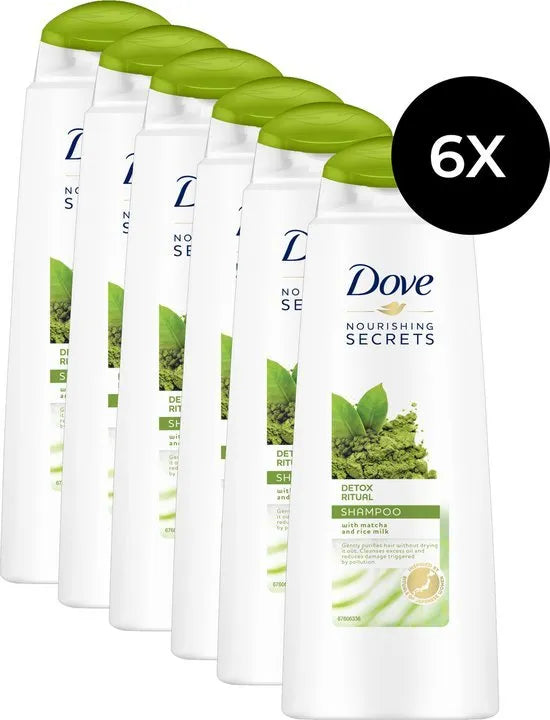 6x Dove Detox Ritual Shampoo 400ml