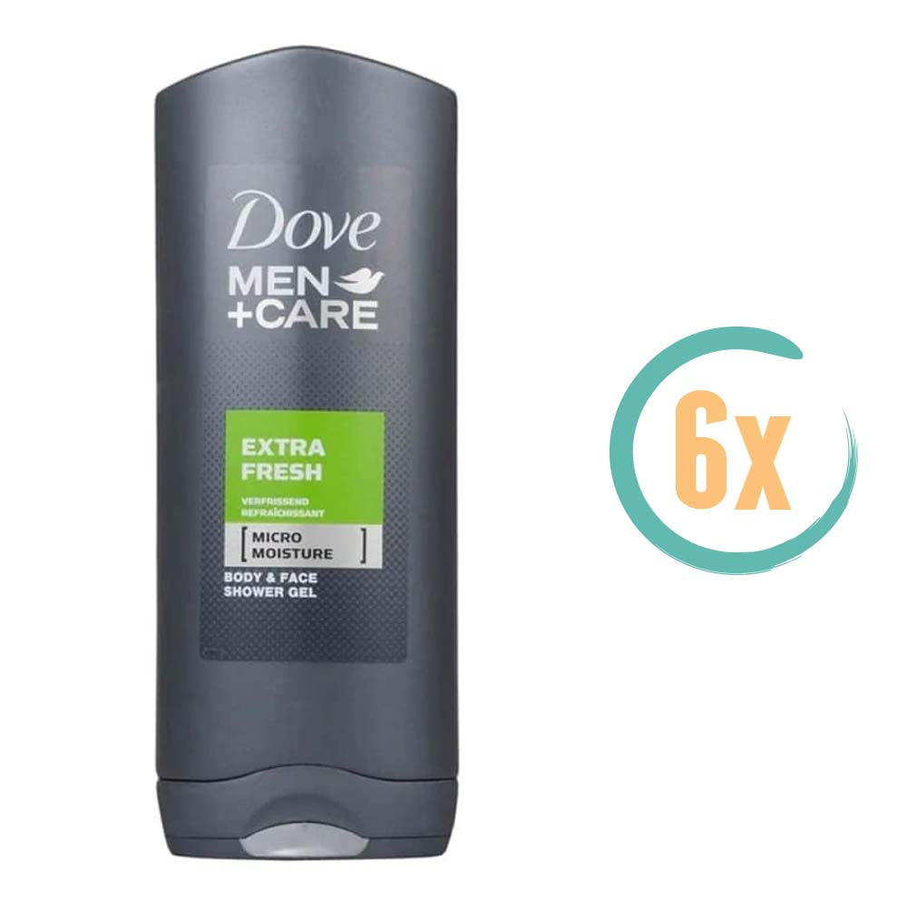 6x Dove Extra Fresh Douchegel 400ml