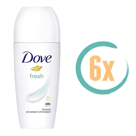 6x Dove Fresh Deoroller 50ml, VoordeligInslaan.nl