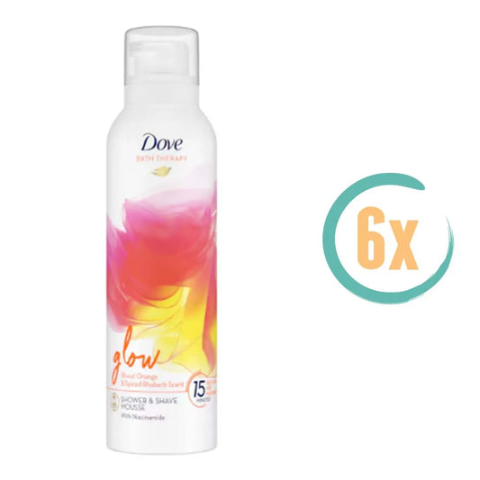 6x Dove Glow Shower & Shave Foam 200ml