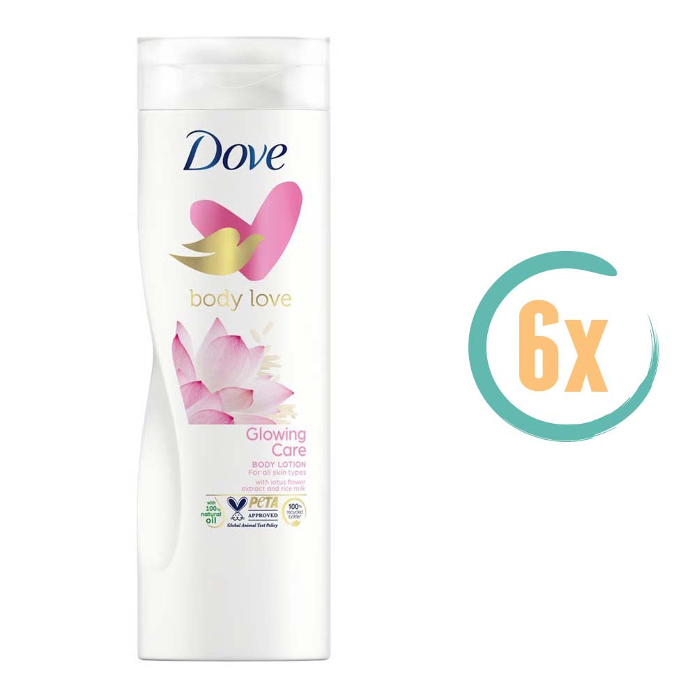 6x Dove Glowing Bodylotion 400ml