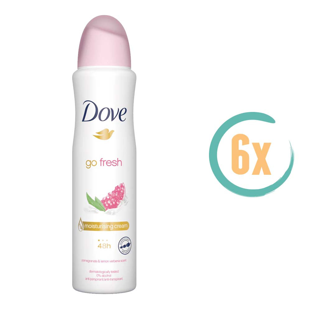 6x Dove Go Fresh Granaatappel Deospray 150ml