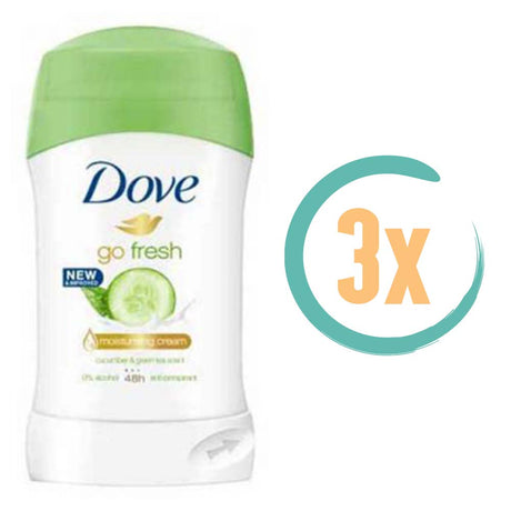 3x Dove Go Fresh Komkommer Deostick 40ml, VoordeligInslaan.nl