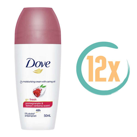 12x Dove Pomegranate Scent Deoroller 50ml, VoordeligInslaan.nl