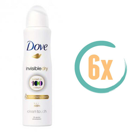 6x Dove Invisible Dry Deospray 250ml, VoordeligInslaan.nl