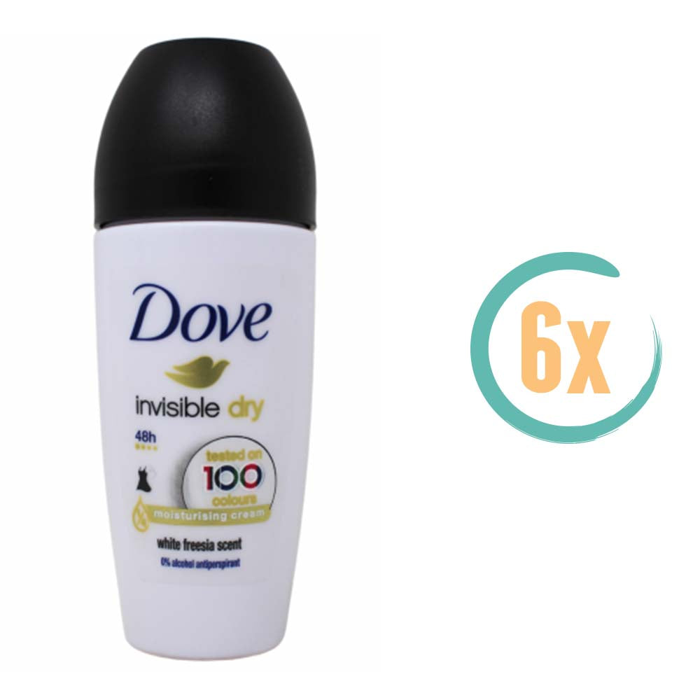 6x Dove Invisible Dry 48h Deoroller 50ml