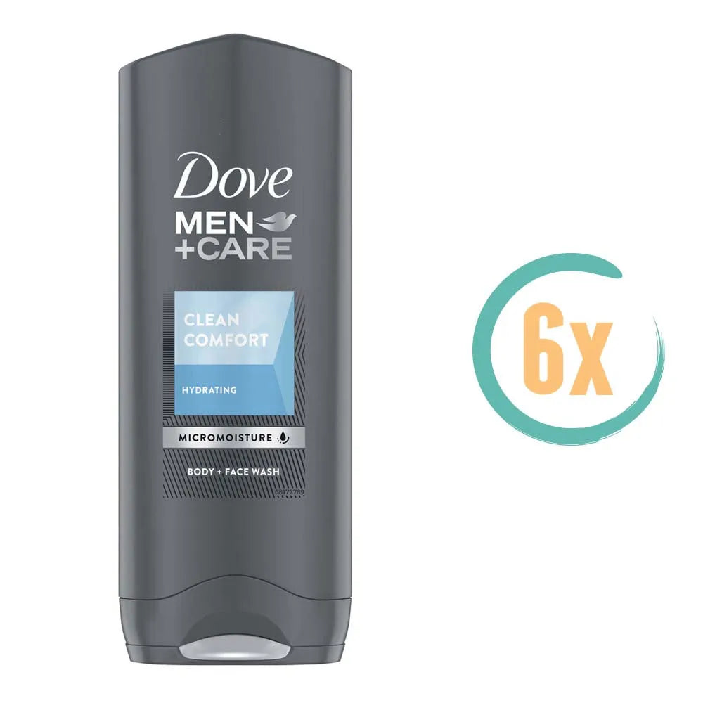 6x Dove Men Clean Comfort Douchegel 250ml