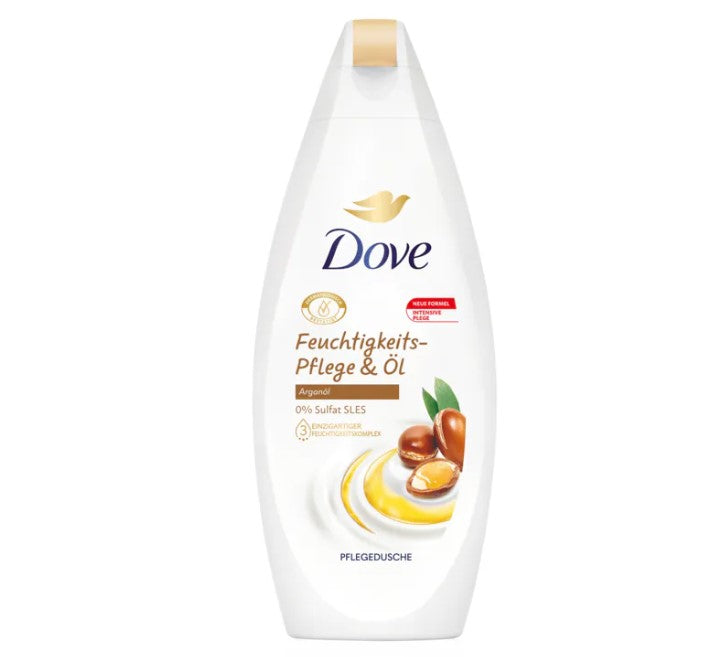 12x Dove Moisturising Care & Argan Oil Douchegel 250ml