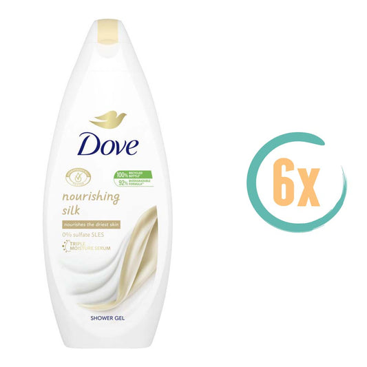 6x Dove Nourishing Silk Douchegel 250ml