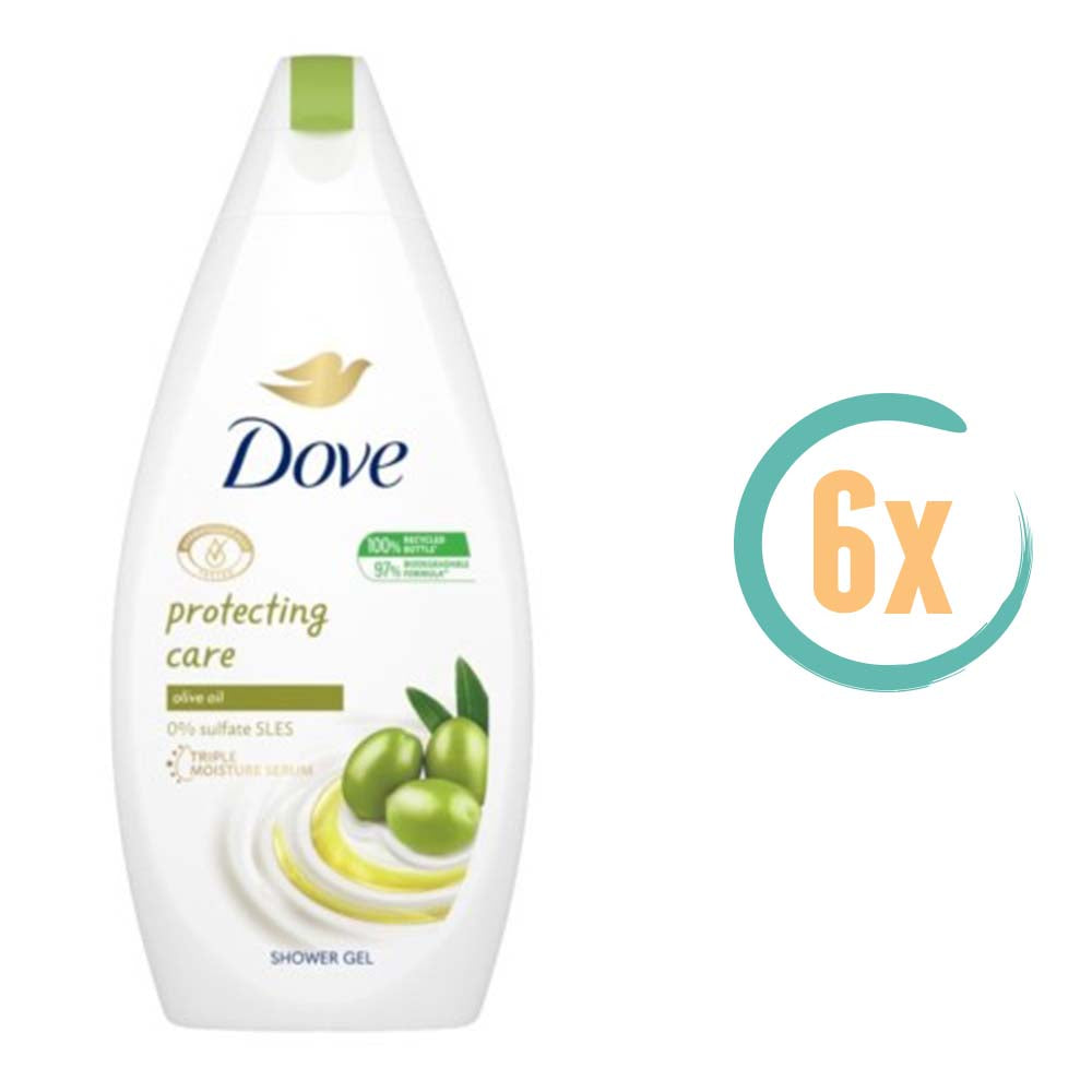 6x Dove Protecting Care Olive Oil Douchegel 450ml