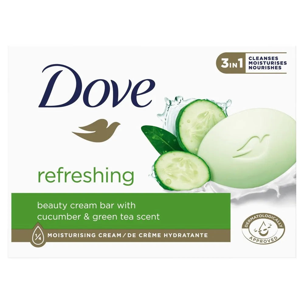 6x Dove Refreshing Cream Bar 90gr