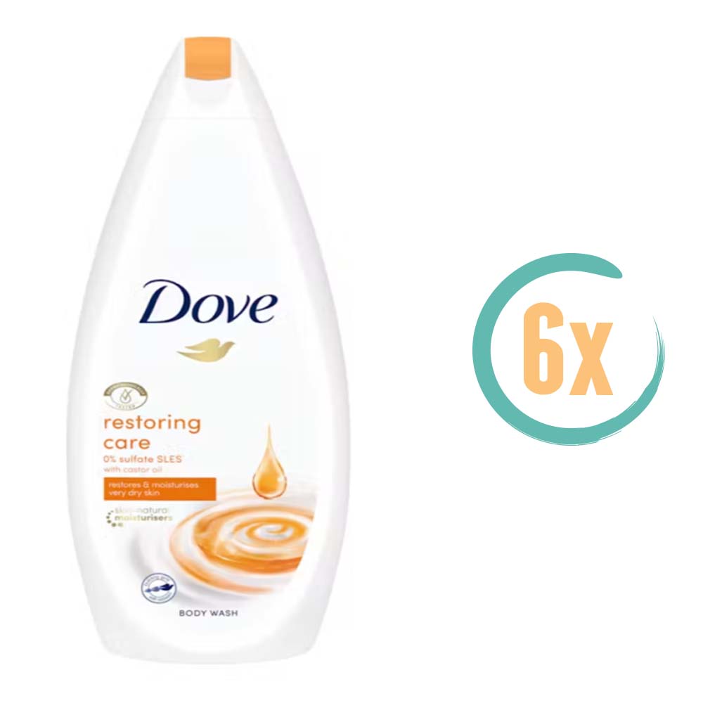 6x Dove Restoring Care Bodywash 500ml