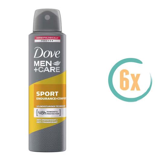 6x Dove Sport Endurance & Comfort Deospray 150ml