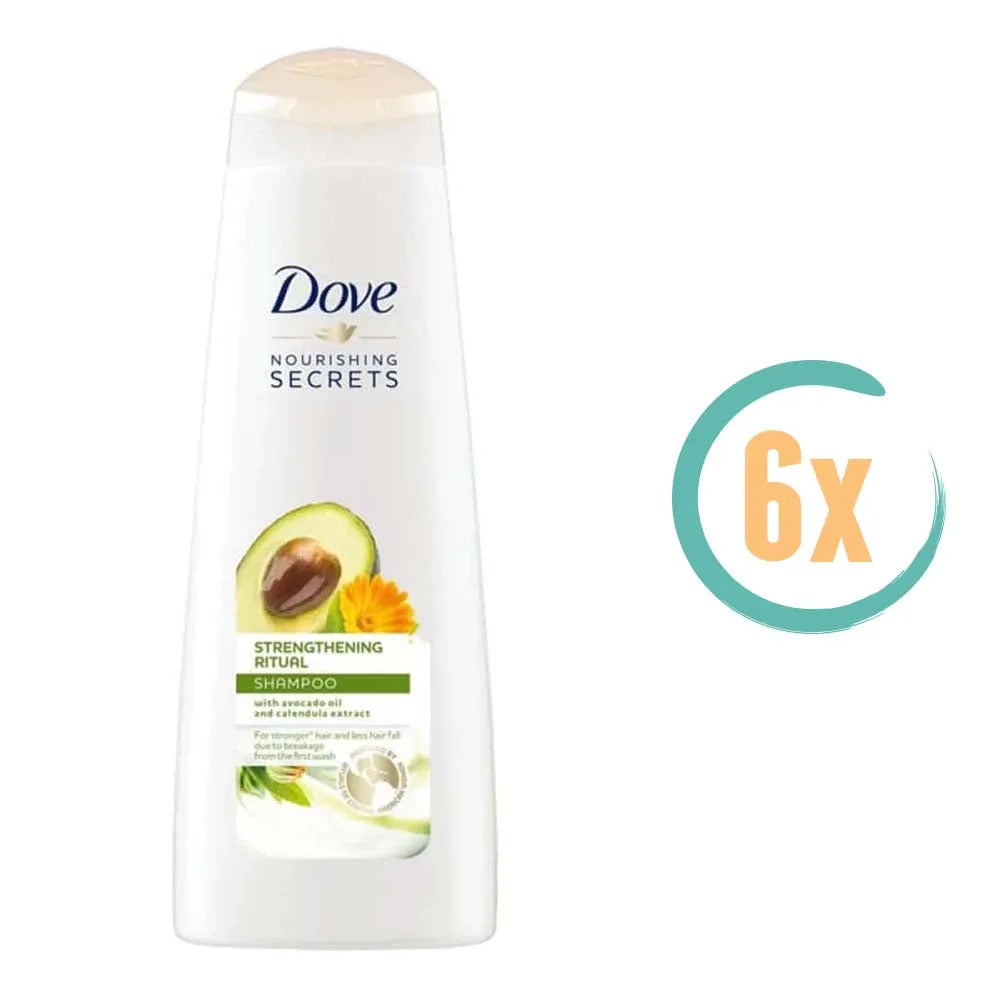 6x Dove Strengthening Ritual Shampoo 250ml