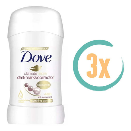 3x Dove Ultimate Repair Darkmarks Corrector Deostick 40ml, VoordeligInslaan.nl