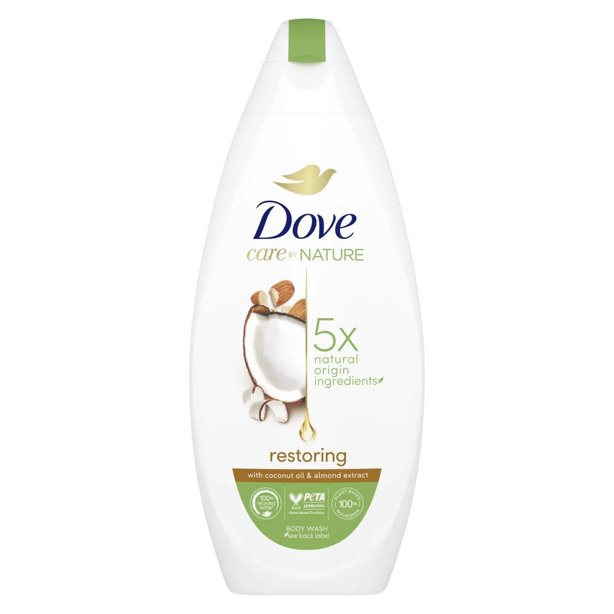 6x Dove Care By Nature Restoring Douchegel 225ml