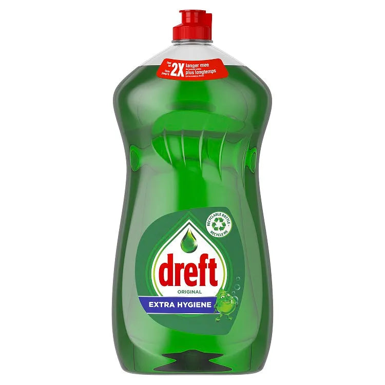 9x Dreft Original Extra Hygiëne Afwasmiddel 1200ml