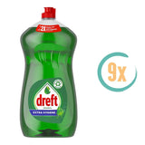 9x Dreft Original Extra Hygiëne Afwasmiddel 1200ml