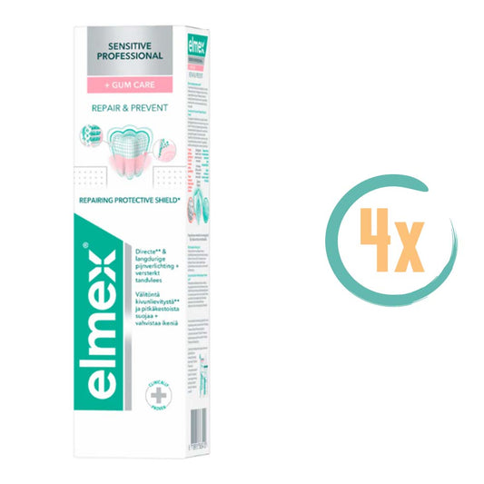 4x Elmex Sensitive Professional Repair & Prevent Tandpasta 75ml