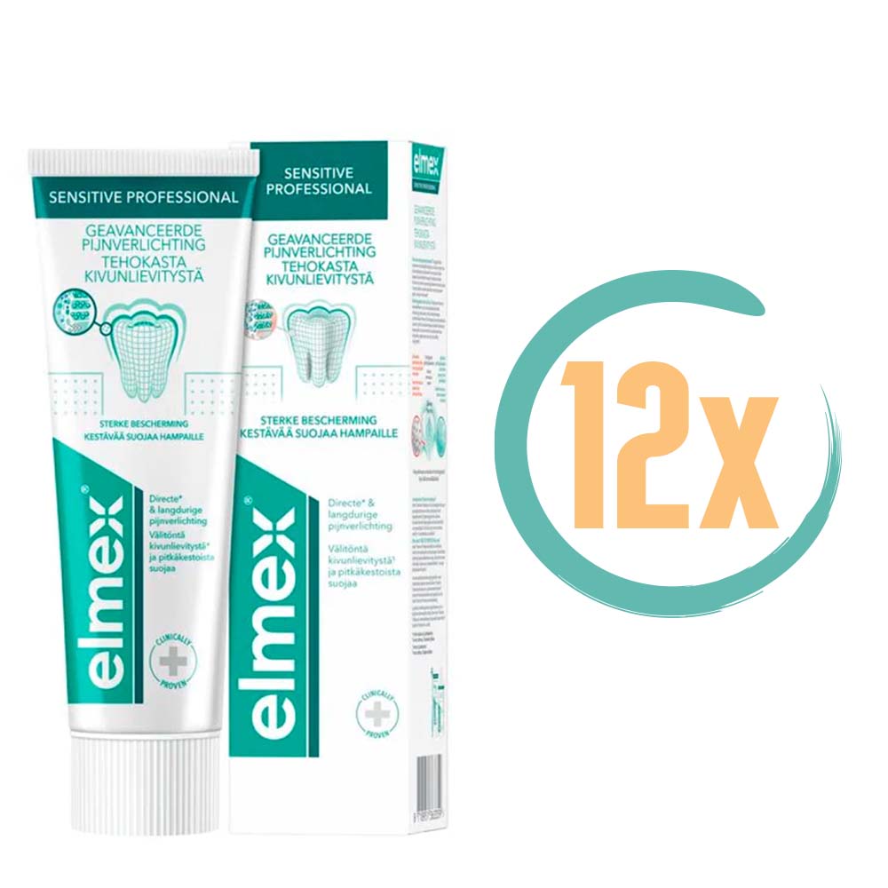 12x Elmex Sensitive Professional Tandpasta 75ml