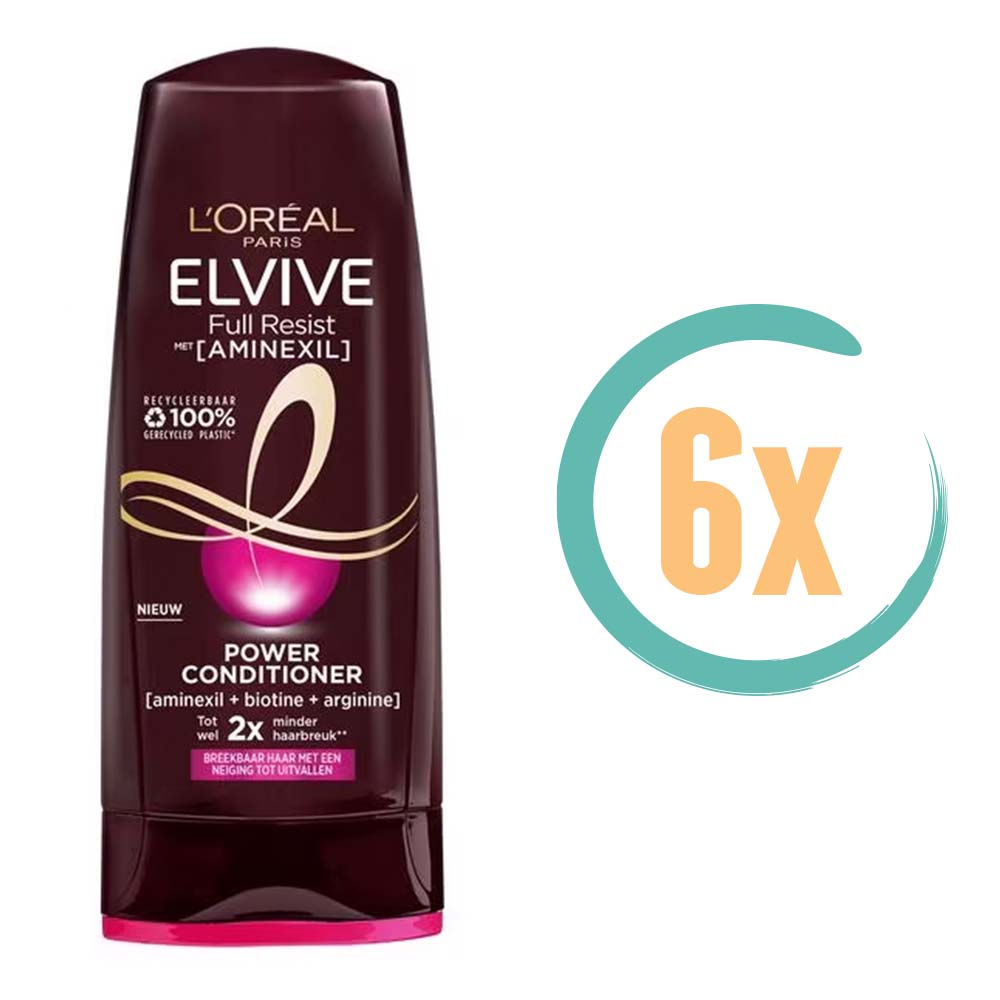 6x L'Oréal Elvive Full Resist Power Conditioner 200ml, VoordeligInslaan.nl