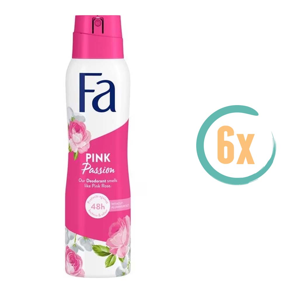 6x Fa Pink Passion Deospray 150ml