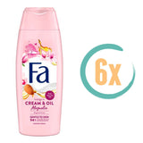 6x Fa Cream & Magnolia Douchecrème 250ml, VoordeligInslaan.nl