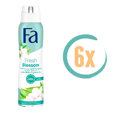 6x Fa Fresh Blossom Deospray 150ml, VoordeligInslaan.nl