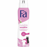 6x Fa Invisible Sensitive Deospray 150ml, VoordeligInslaan.nl