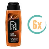 6x Fa Men Dark Passion 2in1 Douchegel 250ml