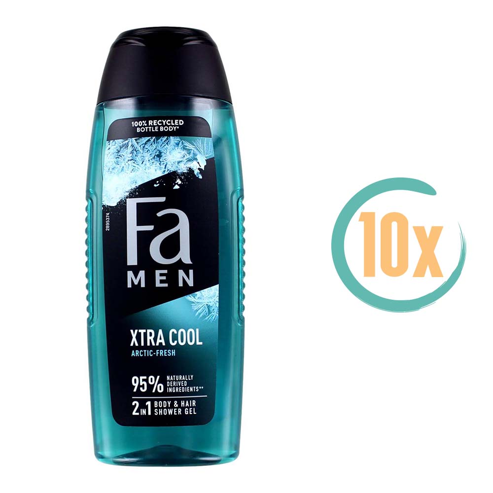 10x Fa Men Xtra Cool 2in1 Douchegel 250ml