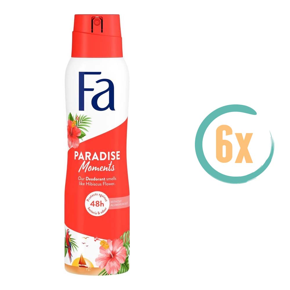 6x Fa Paradise Moments Deospray 150ml