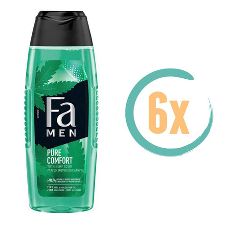 6x Fa Pure Comfort 2in1 Douchegel 250ml, VoordeligInslaan.nl