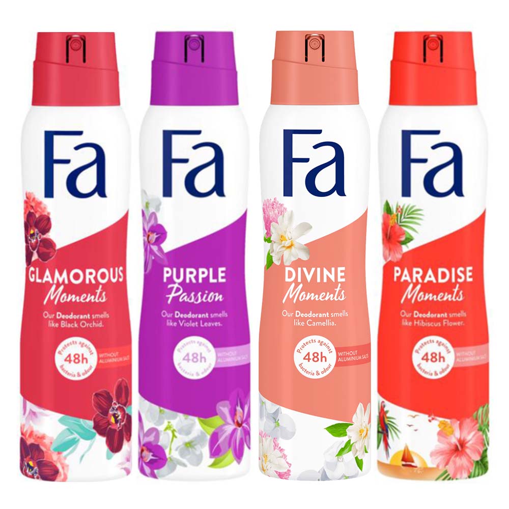 Fa Deospray Voordeelpakket 4-Delig, VoordeligInslaan.nl