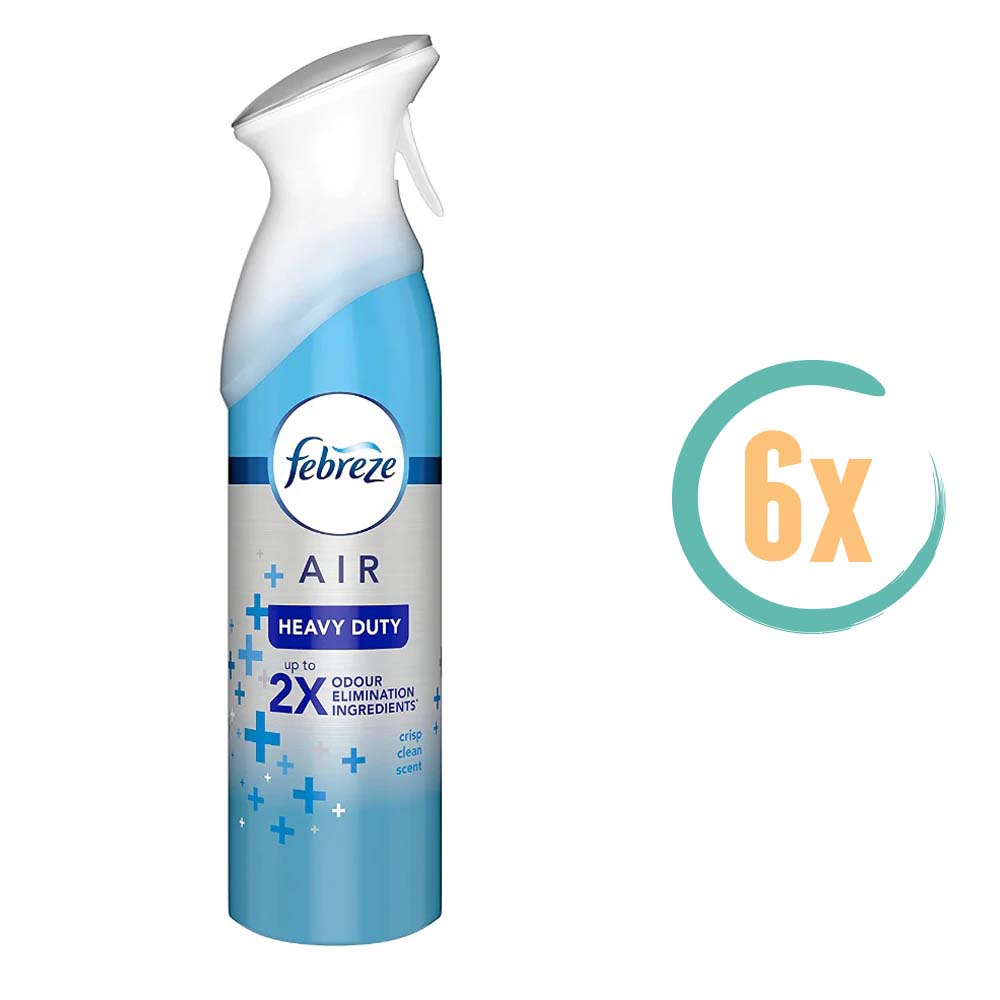 6x Febreze Heavy Duty Luchtverfrisser 300ml