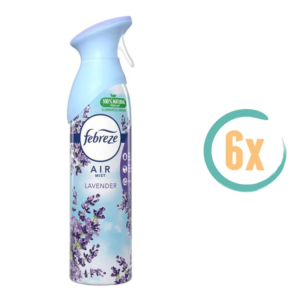 6x Febreze Lavendel Luchtverfrisserspray 300ml