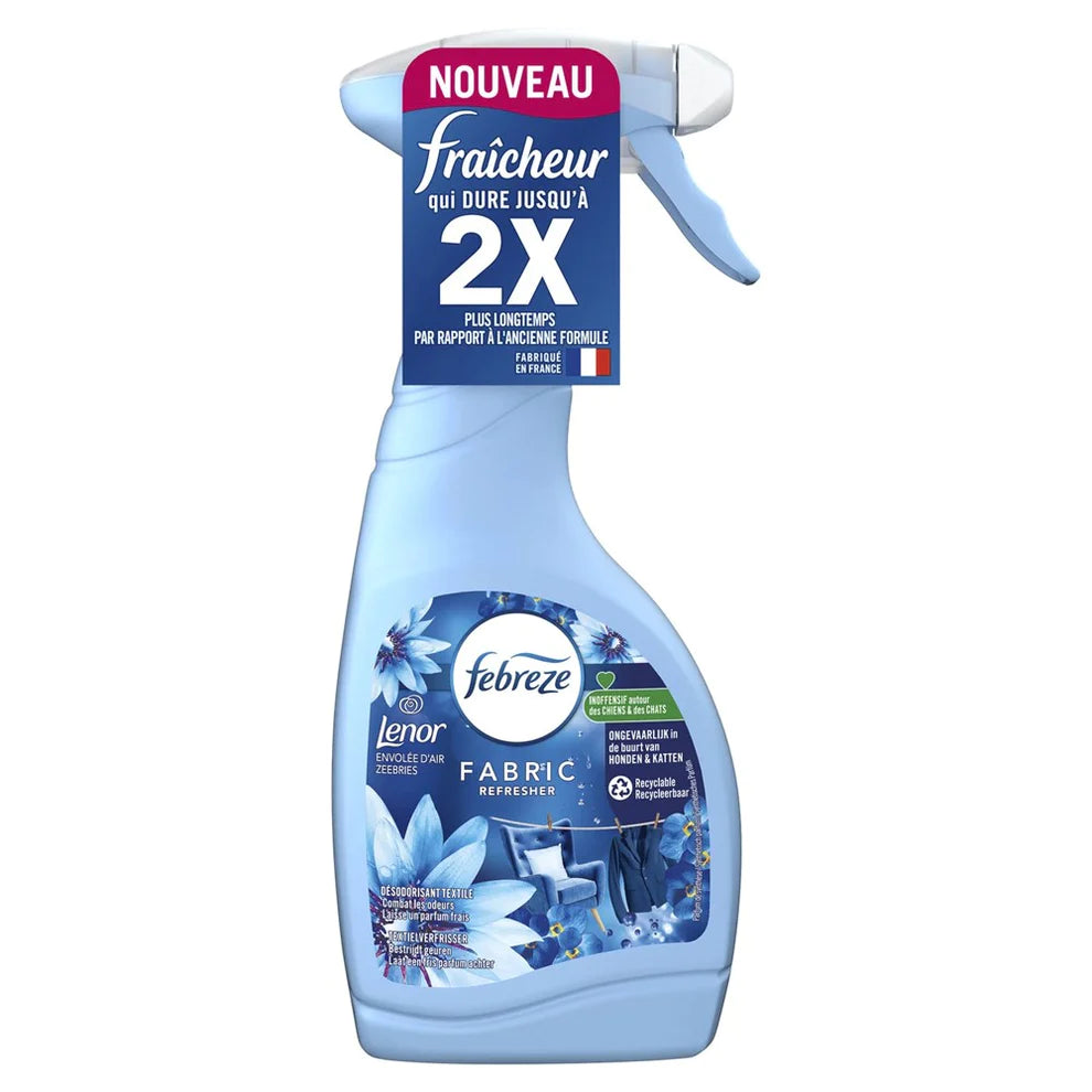 4x Febreze Textielverfrisser Lenor Zeebries 500ml