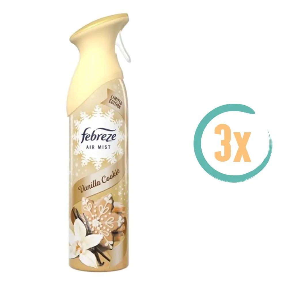 3x Febreze Vanilla Cookie Luchtverfrisserspray 300ml