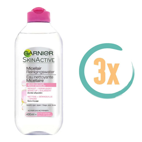 3x Garnier Micellair Water Gevoelige Huid 400ml, VoordeligInslaan.nl