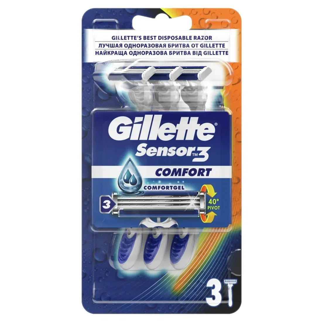 Gillette Blue Comfort Wegwerpscheermesjes 3 stuks