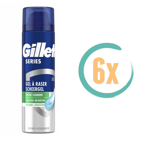 6x Gillette Scheergel Kalmerend 200ml, VoordeligInslaan.nl