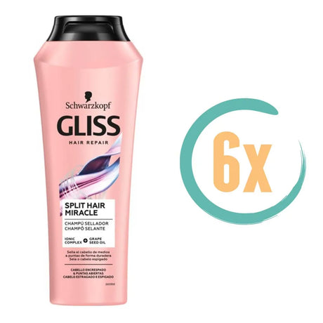 6x Gliss Kur Split Hair Miracle Shampoo 250ml, VoordeligInslaan.nl