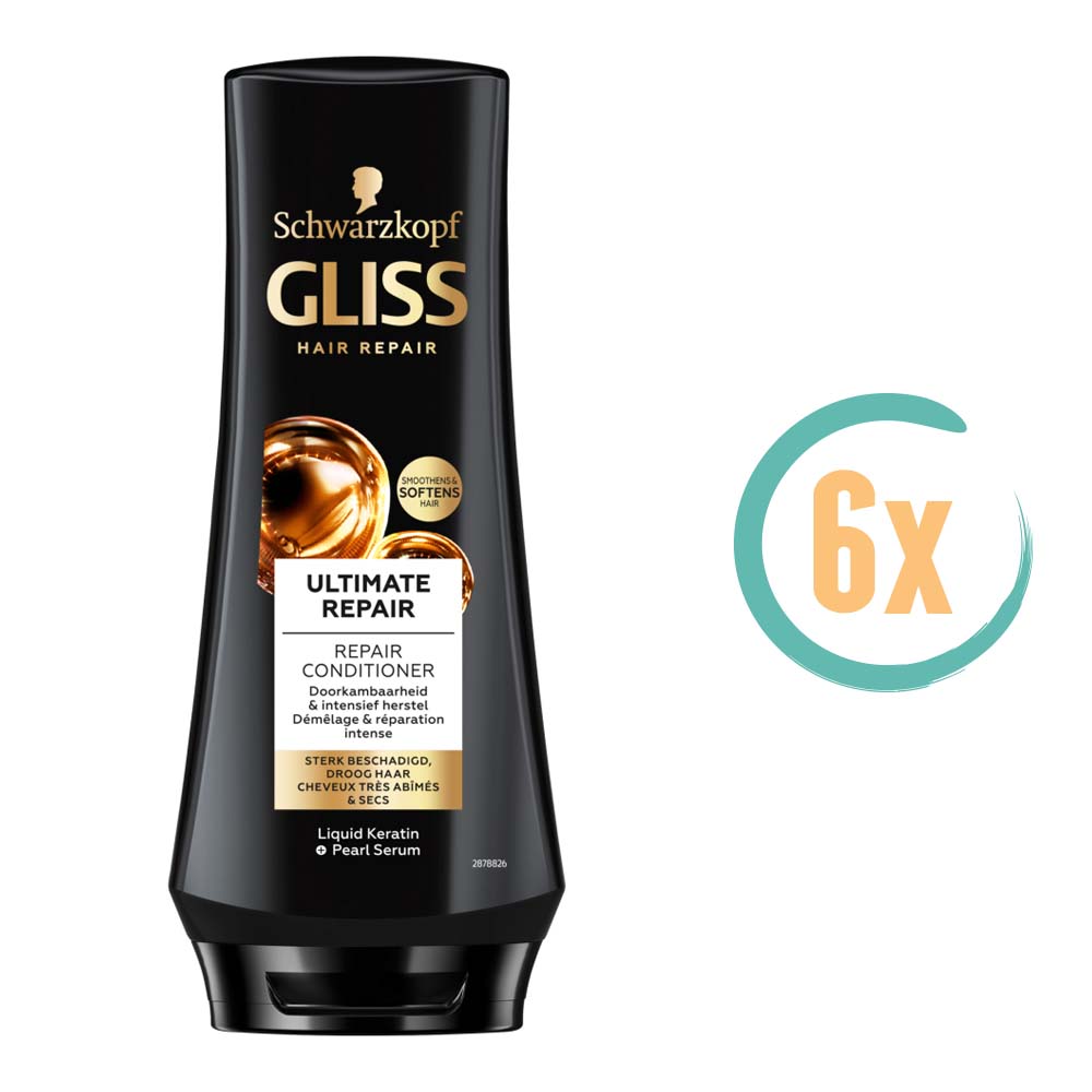 6x Schwarzkopf Gliss Ultimate Repair Conditioner 200ml