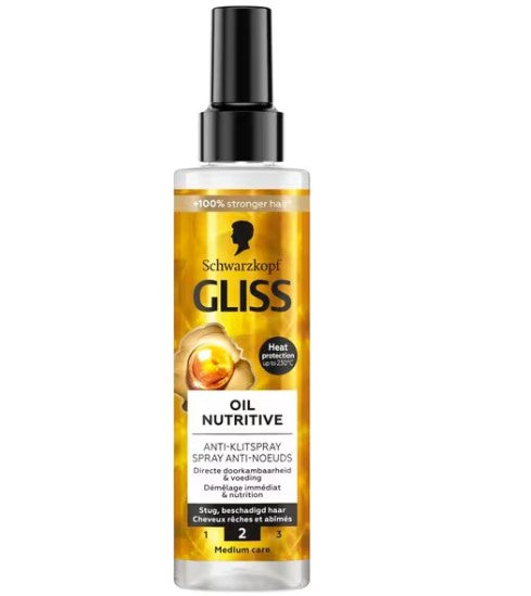 6x Gliss Kur Oil Nutritive Anti klitspray 200ml
