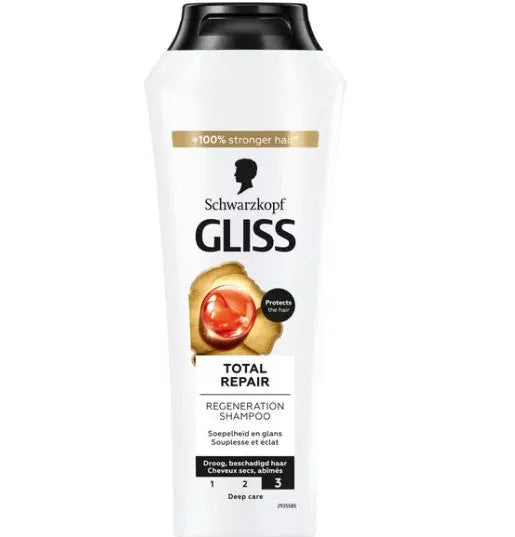 6x Gliss Kur Total Repair Shampoo 400ml