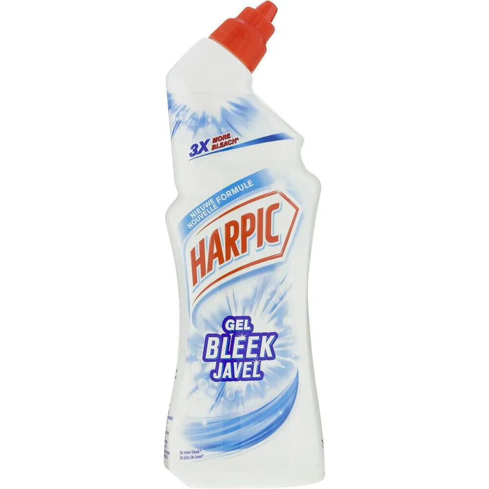 6x Harpic Toiletreiniger met Bleek 750ml, VoordeligInslaan.nl