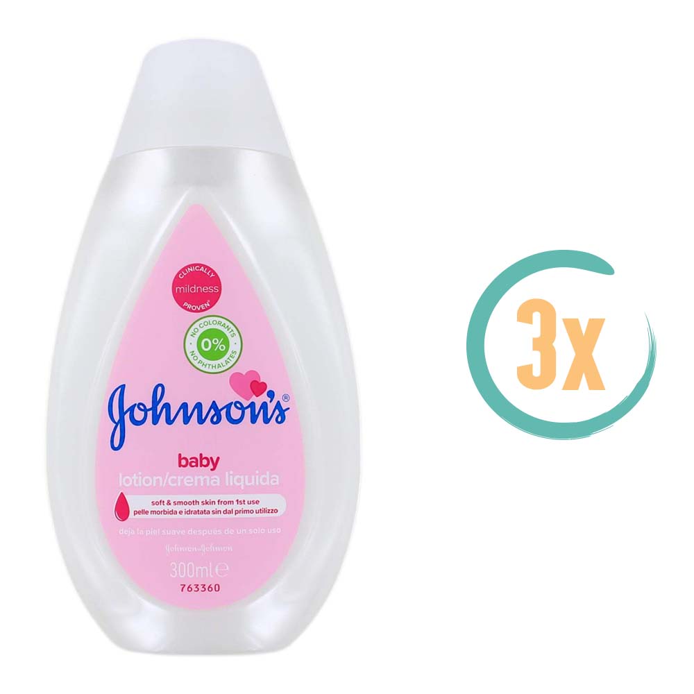 3x Johnson's Baby Lotion 300ml